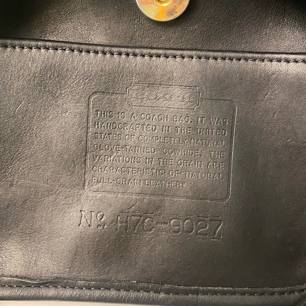 Vintage Coach 9027 Mini Ergo Black Leather Purse Bag Adorable! - Picture 7 of 11